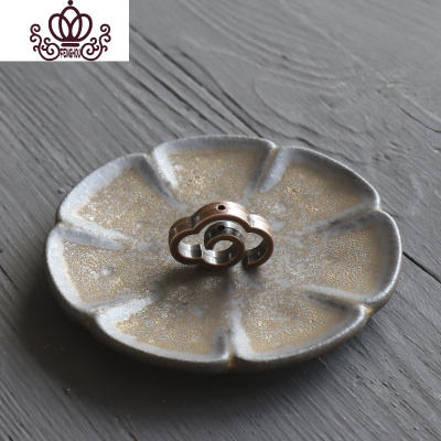 封后立体浮祥云香插线香禅意香插创意家用室内简约沉香香座香炉架鎏金托+立体祥云（红-香薰灯炉/器具