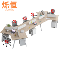 烁恒 屏风办公桌 八人位含柜 套