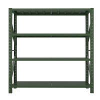 乙壬消防铁锹镐农具摆放架安保装备器材存放架绿色货架存放架中型-主架