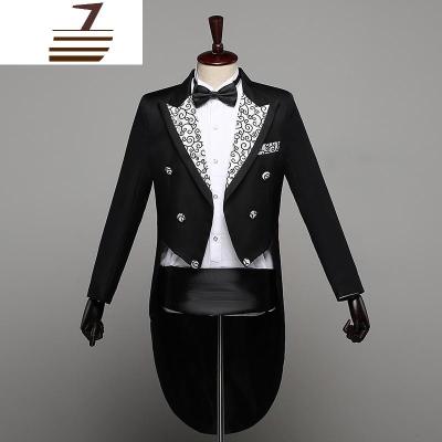 NEWLAKE男士燕尾服结婚礼新伴郎晚宴会魔术师主持人弹钢琴手演出西服套装