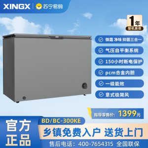 星星(XINGX)300升家用商用减霜净味薄门冰柜 冷藏冷冻转换冷柜 节能顶开冰箱 BD/BC-300KE