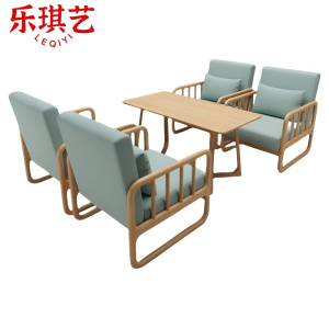 乐琪艺 沙发组合 4单椅+长方桌 套