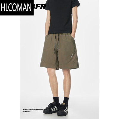 HLCOMAN美式户外速干五分裤子男夏季百搭徒步登山宽松篮球运动短裤