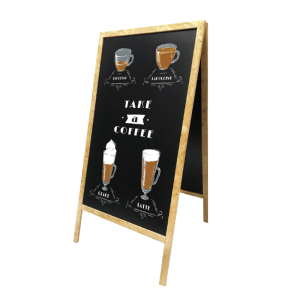 落地大黑板 门店落地户外广告展示牌饭店奶茶店咖啡店 落地 双面黑板[510*850mm]