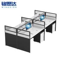 铭思达屏风工位对坐四人位含柜套