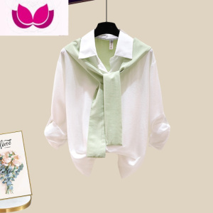 七斓小个子春装搭配一整套衬衫阔腿裤套装女夏季春季甜美轻奢套裤