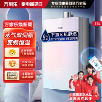 万家乐燃气热水器RG1 水气双伺服恒温 下置风机静燃舱 八重降噪 四季随温感电辅防冻 智慧增容无边玻璃屏 16L