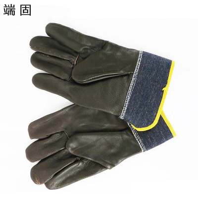 端固 劳保手套 头层牛皮深色HUH 双