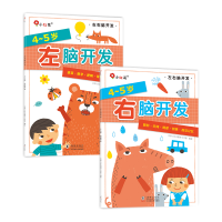 正版新书]左脑开发右脑开发4-5岁(全2册)海豚北京小红花图书工作