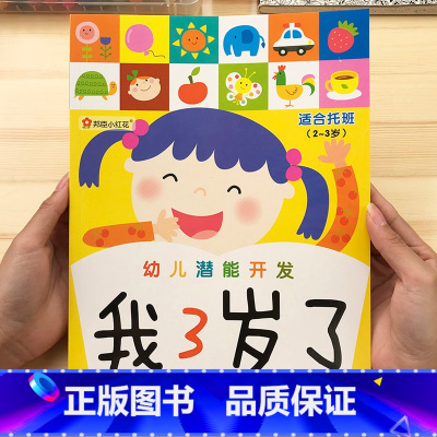 我3岁了 [正版]邦臣小红花幼儿潜能开发书我3岁了幼儿园启蒙认知早教书2-3岁儿童左右脑智力开发早教书籍宝宝全脑专注力开