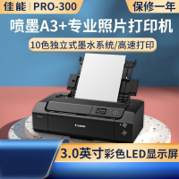 佳能(Canon)pro300彩色喷墨照片打印机专业加墨10色A3+相片照相馆影楼办公摄影艺术爱好者 PRO300彩色喷墨打印机10色打印机套餐一