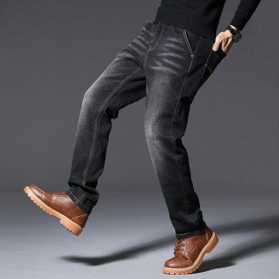 吉普战车大码胖子长裤男士牛仔裤男宽松直筒加肥加大胖人男裤大码男装牛仔裤高腰裤四季款