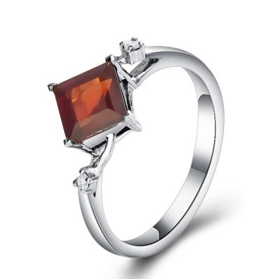 梦克拉Mkela18K金石榴石戒指脉脉深情女士宝石戒指指圈号请拍下留言