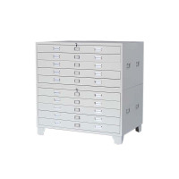 正斌底图柜工程资料图纸柜0号7号抽屉柜文件柜地图柜菲林柜图纸收纳柜0号双节1300*930*1200 灰白色