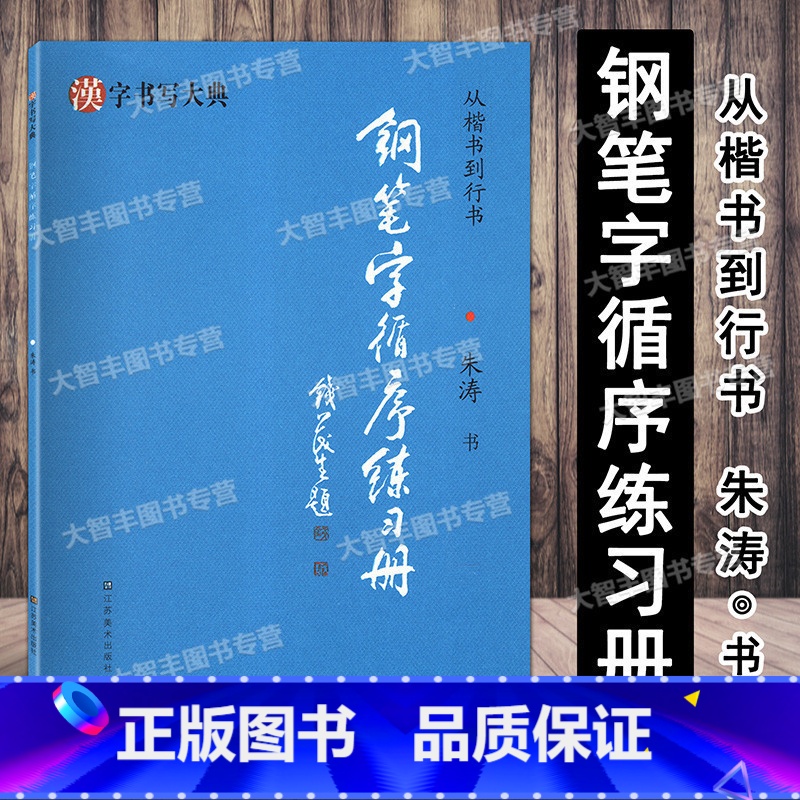 [正版]钢笔字循序练习册从楷书到行书 朱涛书 江苏美术出版社 字帖楷书到行书