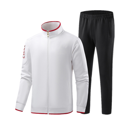 信柏合男女同款运动套装H-7702 白色 S-5XL