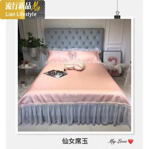 仙女的凉席席三件套 雪纺花边床裙 可机洗软席 1.8米床纯色 三维工匠凉席/凉枕