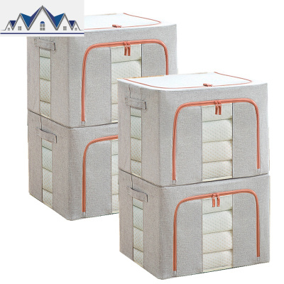 棉服收纳箱布艺整理大号折叠被子储物盒折叠衣柜搬家收纳 三维工匠
