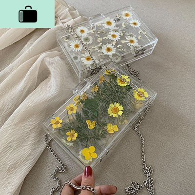 ins超火链条包包女2020新款夏天小清新透明小方包时尚百搭斜挎包NEW LAKE女斜挎包