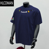 HLCOMAN潮人汇~美式复古小众个性印花短袖t恤男夏季潮牌半袖上衣