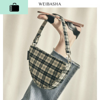 斜挎包夏季腋下包半月形女士手提包格纹单肩包包2020新款女包小包NEW LAKE 主图色