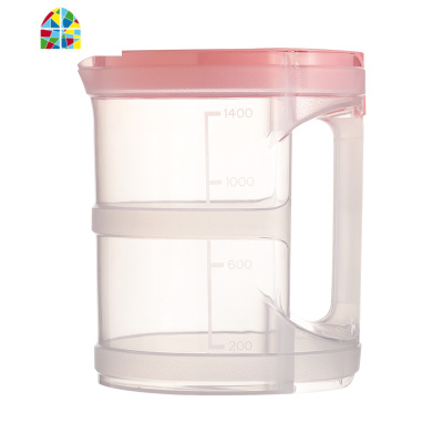 可高温家用冷水壶大容量塑料冷水杯果汁壶扎壶凉水壶凉水杯凉茶壶 FENGHOU 圆形水壶-绿色