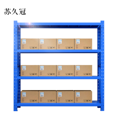 苏久冠承重200kg货架置物架钢制货架蓝色主架长200宽50高200CM