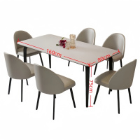 悦兴诚餐桌1.6m+6椅套