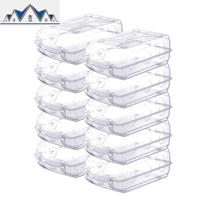 10个装加厚鞋盒塑料鞋子收纳盒叠加式抖音鞋柜宿舍收纳省空间 三维工匠
