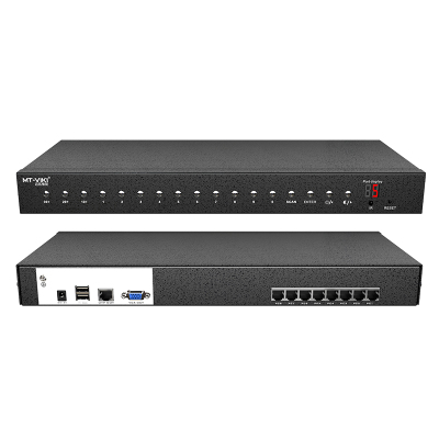 迈拓维矩MT-9108MS 数字网口KVM切换器8路VGA口网线延长100米机架式8进1出