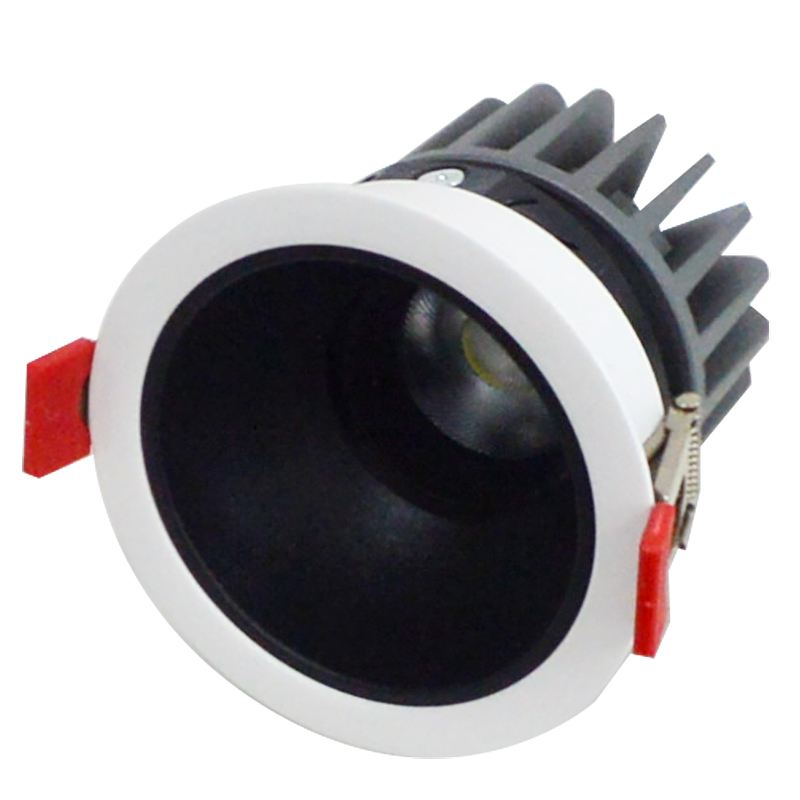 LED射灯 防眩光 嵌入式 白架+黑杯-单头15W白光