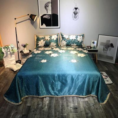 美帮汇冰丝凉席可水洗折叠夏季天1.5米可机洗空调软席子1.8m床单三件套2