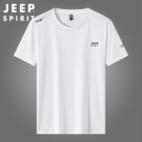 JEEP SPIRIT夏季短袖圆领T恤男户外休闲速干运动大码汗衫