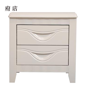 府店床头柜简约现代卧室床边储物柜升级款白色50*41*50cm