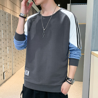 匡米葳(CONMEIVE)运动卫衣男士时尚休闲上衣百搭休闲运动健身秋季新款2020时尚撞色连帽上衣男装E