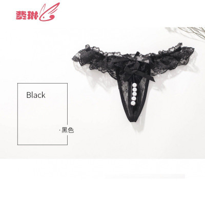 性感加大码开裆情趣内裤透视免脱蕾丝丁字裤女诱惑胖MM骚内衣费琳情趣内衣