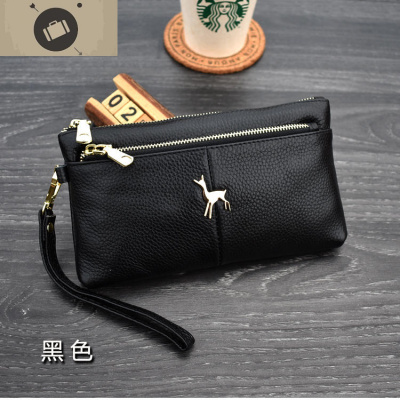 真皮钱包女长款2020新款时尚简约手拿包软皮拉链手提手机零钱小包艾狄伊娃女手包