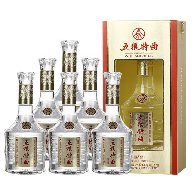 [官方自营]五粮特曲 精品 52度 500ml*6瓶 整箱 浓香型白酒 宜宾