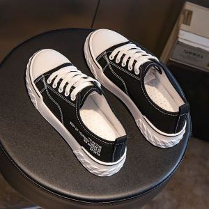 黑色帆布鞋女鞋2023秋季新款潮流百搭休闲布鞋ins潮学生低帮板鞋