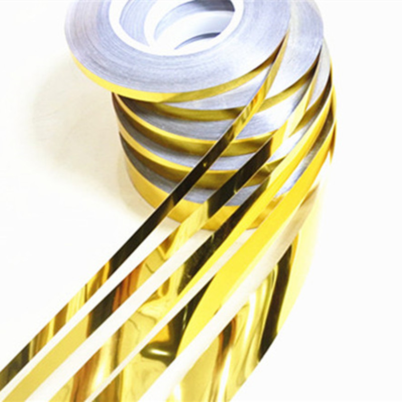 美边ciaa条阳角线平面贴客厅装饰自粘美边条 镜面金[50米长3厘米宽]