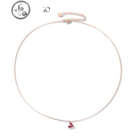 爱心项链女韩版简约气质学生饰品甜美风可爱小红心锁骨链女网红潮 JiMi