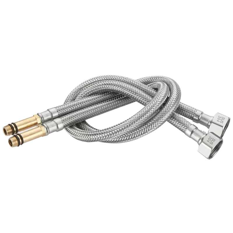 历途科技 304不锈钢编织尖头冷热进水管2条/组 80CM 组