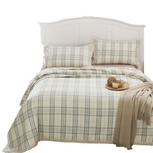 安琪尔家纺亚麻凉席三件套120*200床 绿色 120*200cm