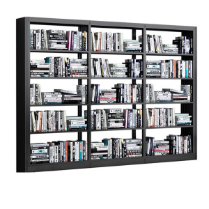 慧采云 钢制书架学校图书馆书店书籍室阅览室单面书架资料架一列三组五层