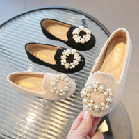 儿童皮鞋2026年春季新款女童公主鞋时尚珍珠单鞋女童鞋