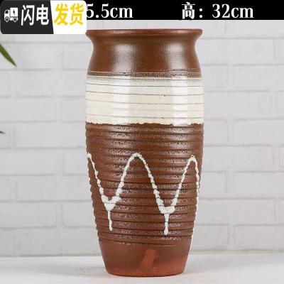 三维工匠微瑕粗陶陶瓷花盆特大号紫砂花盆透气陶罐多肉老庄盆高法师盆 大细高微瑕颜色随机 特大花盆容器