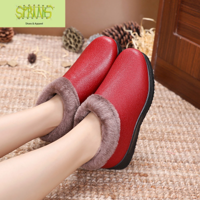 冬季老北京女士棉鞋加绒防滑保暖雪地靴休闲中老年妈妈鞋工作鞋语娄休闲鞋