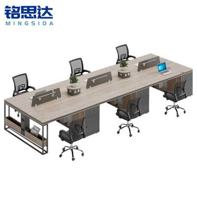 铭思达办公桌4.2米六人位含椅套