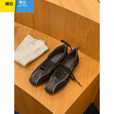 聚范光脚也好看~韩国机能芭蕾舞鞋女新款绑带玛丽珍休闲平底复古单鞋