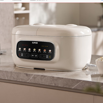 苏泊尔(SUPOR)电饭煲家用0涂层不锈钢双内胆2.5L+2.5L容量3-6人使用 立体加热多功能SF25TC1062